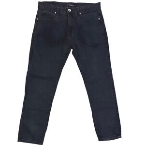 Reset Mens Faded Black Slim Straight Stretch Denim Jeans 38x30 RN144389